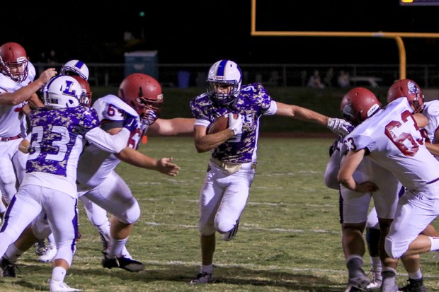 Lemoore's Jack Foote was all over the field, collecting 11 catches and two interceptions.